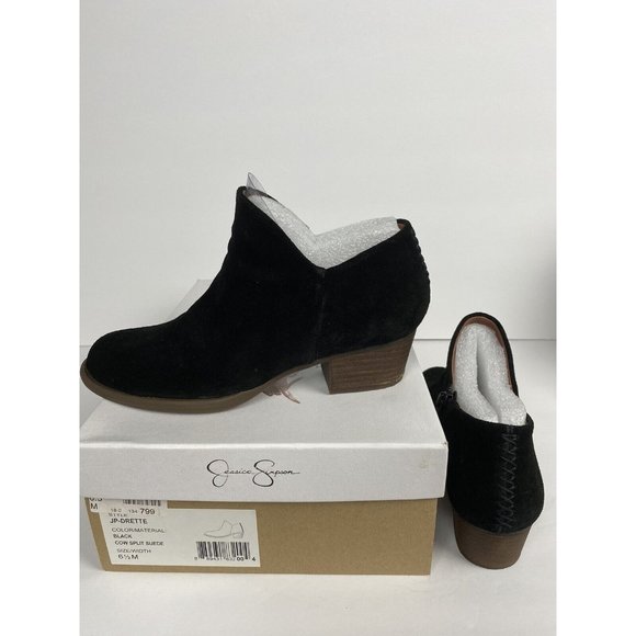 jessica simpson jp drette black cow split suede Sz 6.5M - Picture 8 of 9
